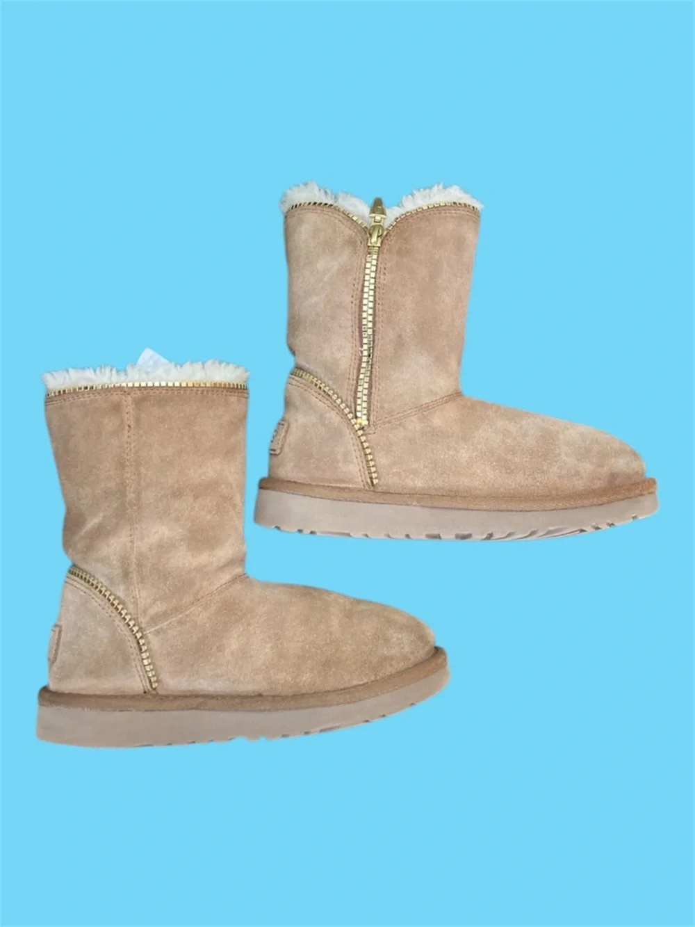 UGG Florence Chestnut Boot Kids Size 1 GUC